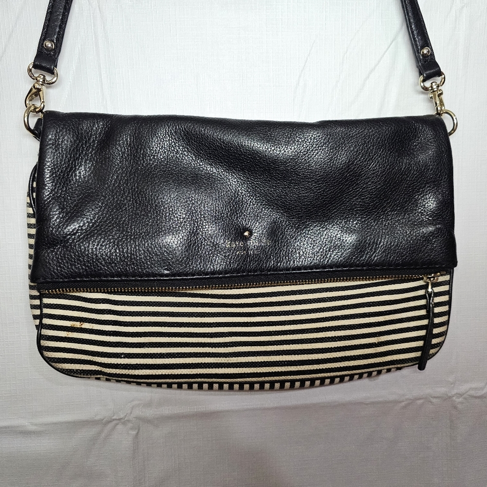 Kate Spade foldover crossbody bag worn